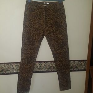 Leopard Denim Jeans